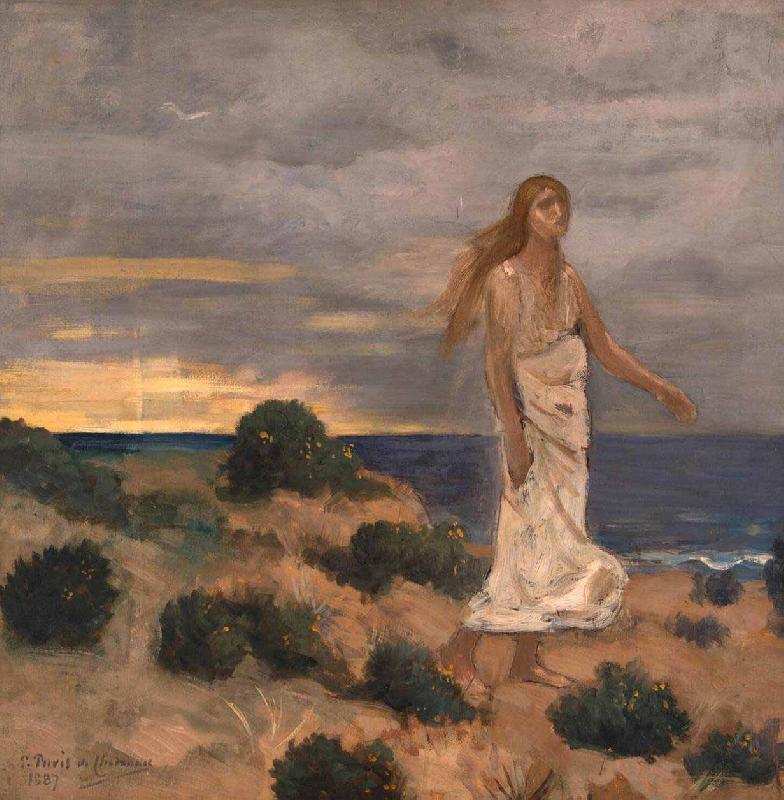 Pierre Puvis de Chavannes Woman on the Beach oil painting image